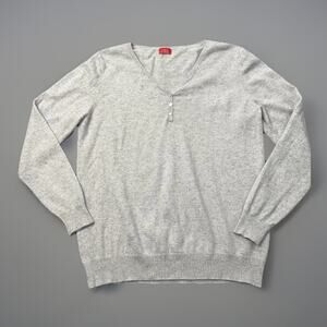 Тissaia Women 100% Cashmere Sweater Women's L/XL (estimated) Grey Jumper Knit